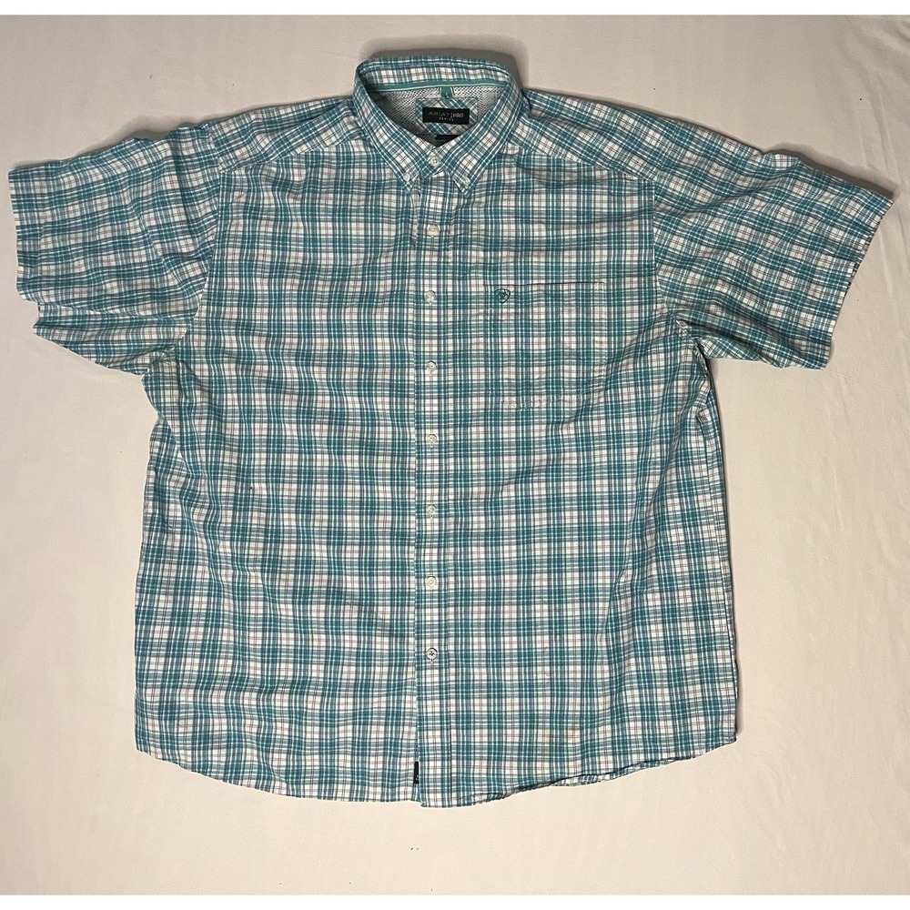 Ariat Pro Series Shirt Men's Size 2XL Plaid Short Sleeve Button Up Lightweight